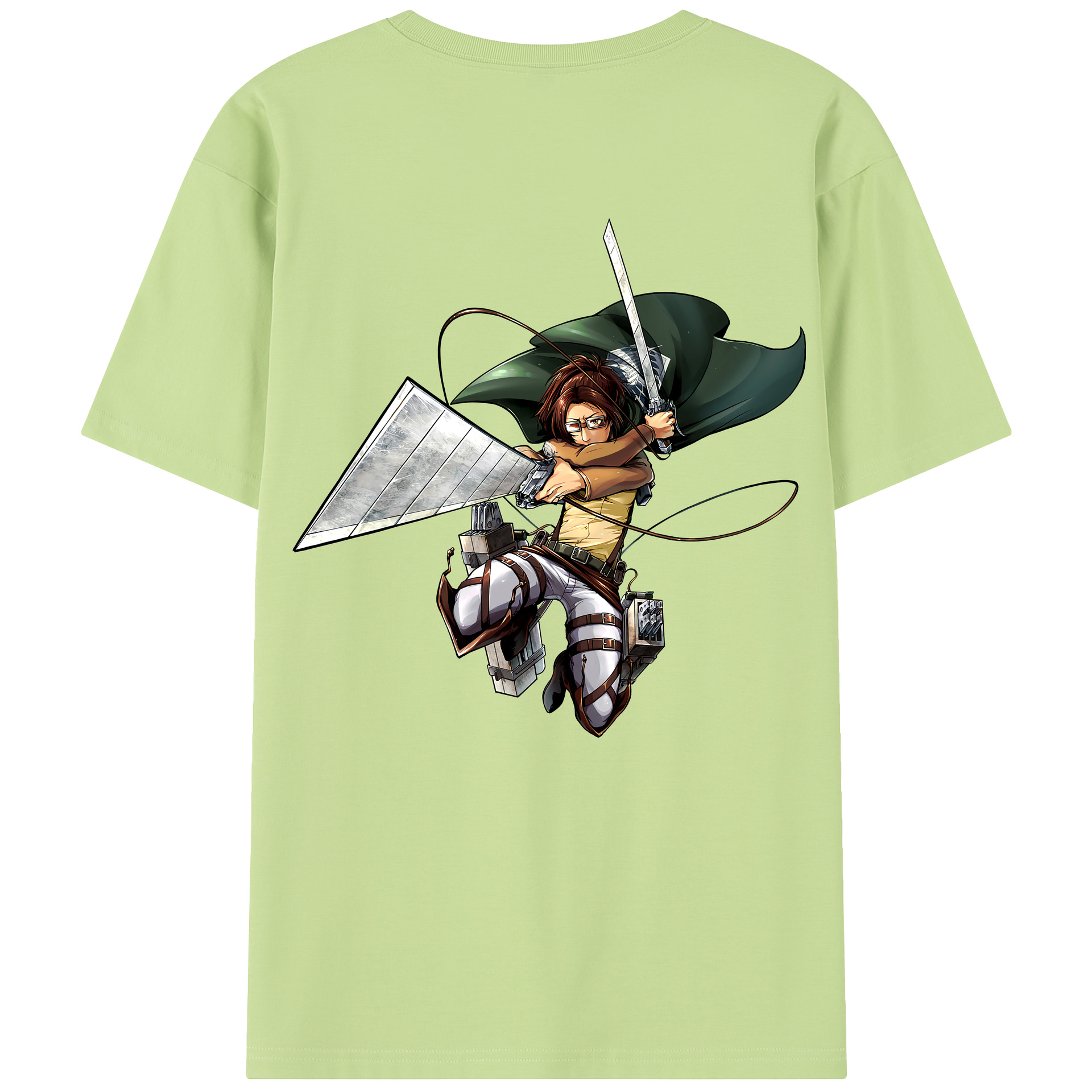 （画像用） 進撃の巨人 ハンジ·ゾエ Attack on Titan Hanji Zoe 綿100％半袖Tシャツ（背面プリント）